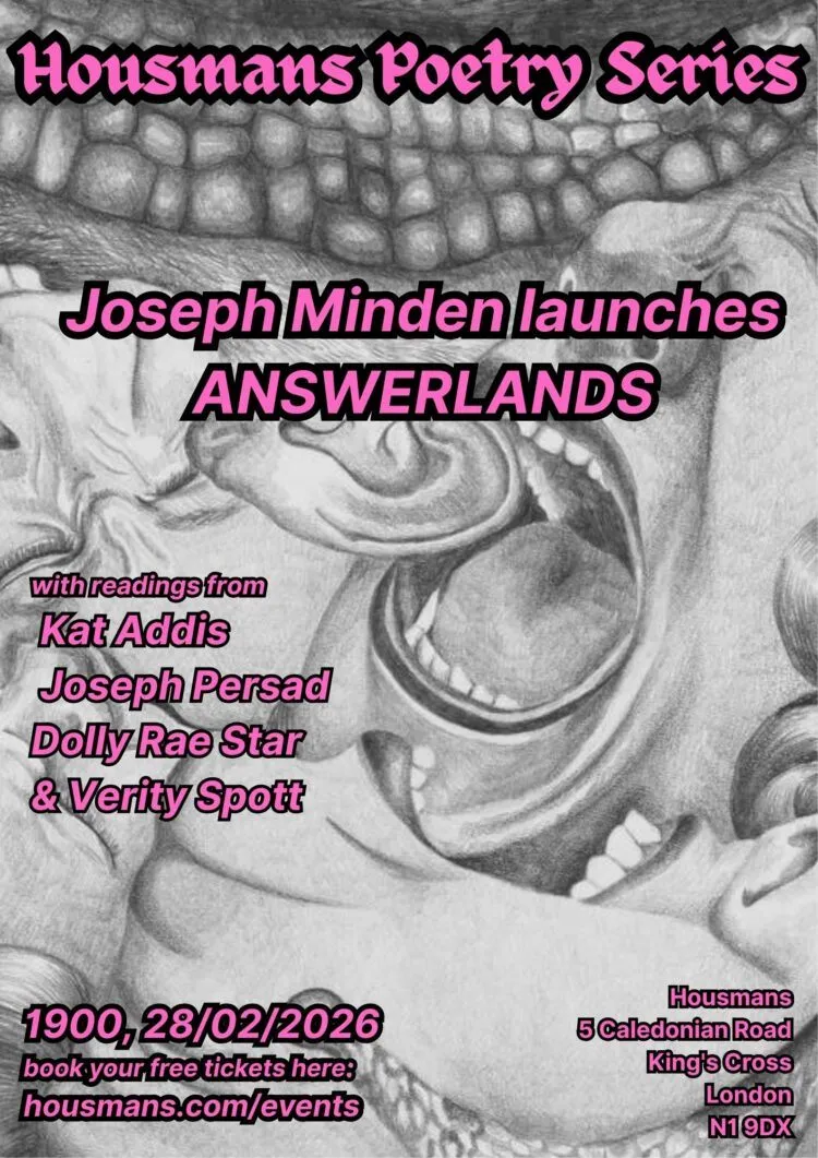 HOUSMANS POETRY SERIES: Joseph Minden launches Answerlands