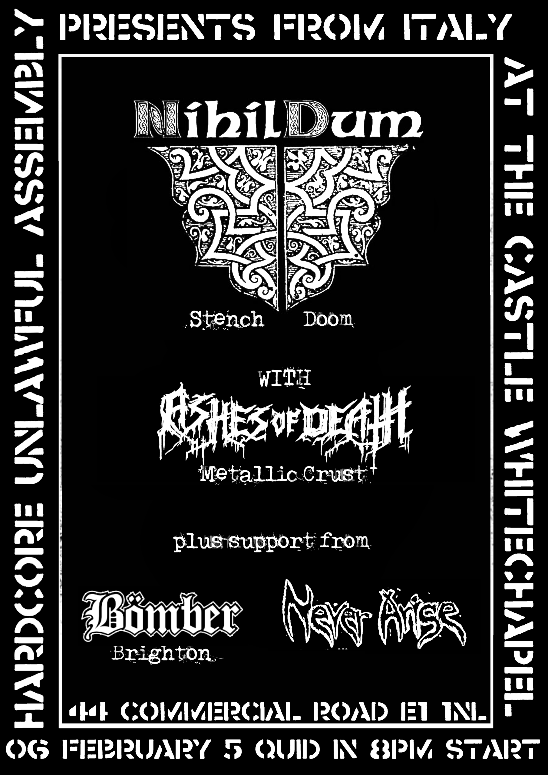 Hardcore Unlawful Assembly presents from Italy: NIHILDUM