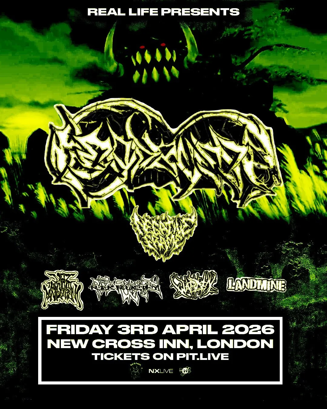 Headbussa / Negative Frame / Not Without Punishment / Rekrucify / Warden | Real Life @ New Cross Inn