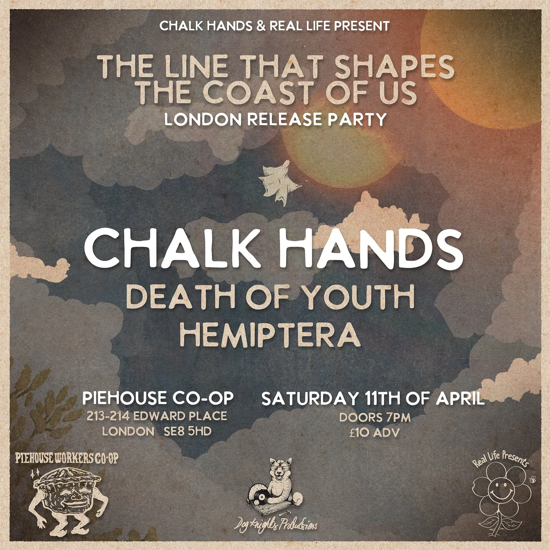 Chalk Hands “The Line That Shapes The Coast Of Us” London release show